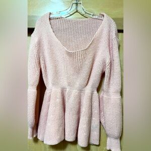 Shein curve 1x peplum sweater